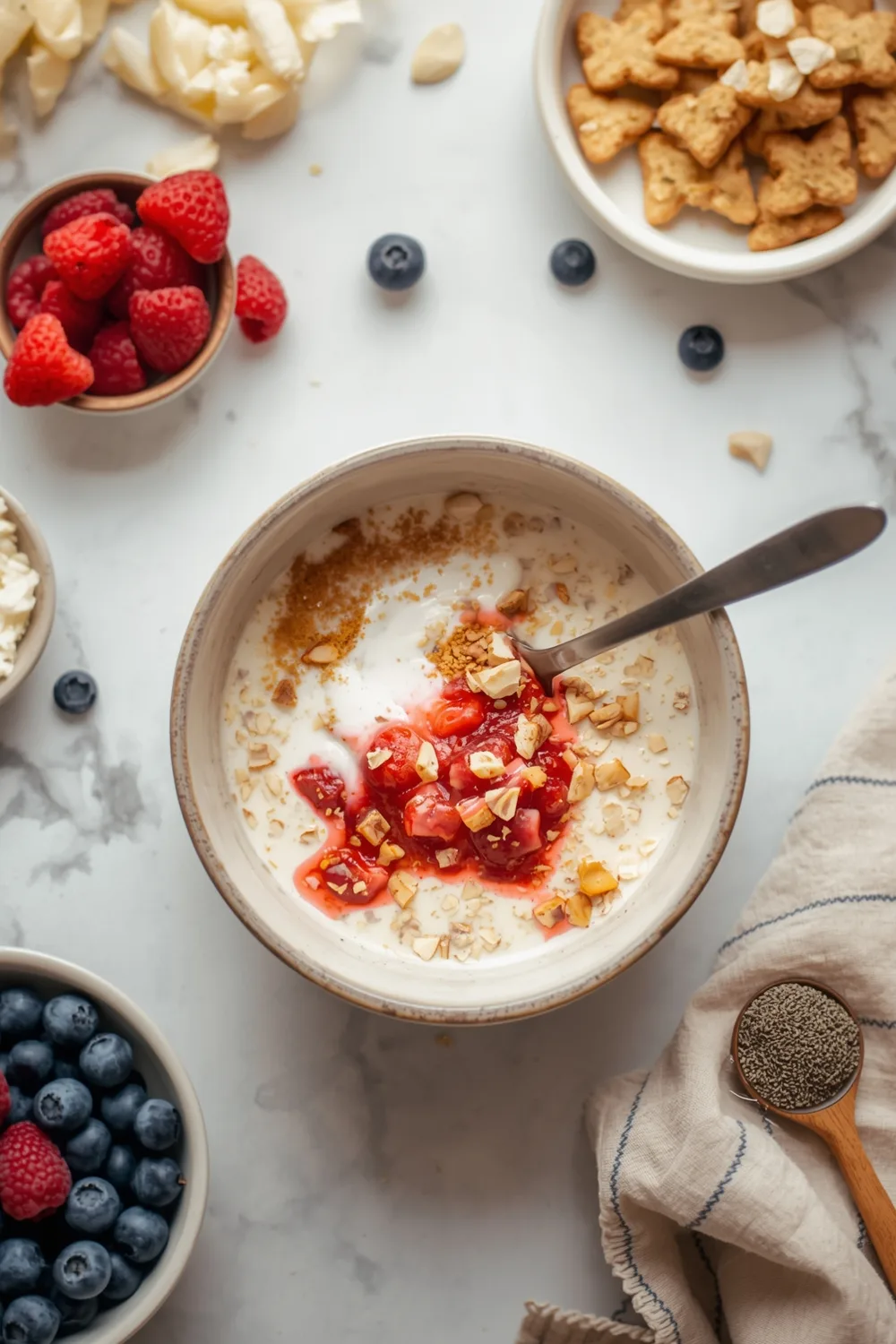 Easy Greek Yogurt Overnight Oats with Berries