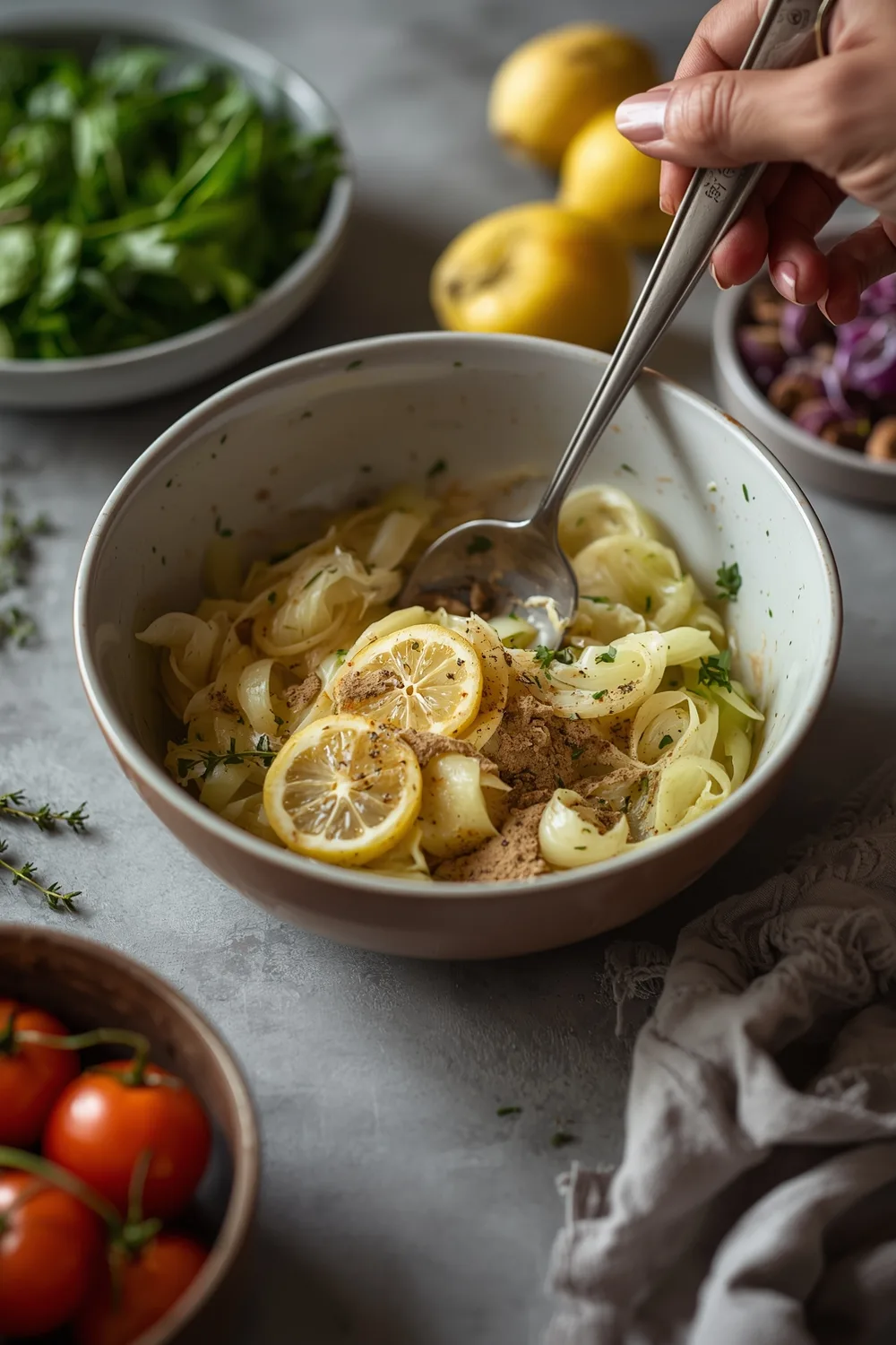 Healthy Braised Cabbage with Lemon and Thyme