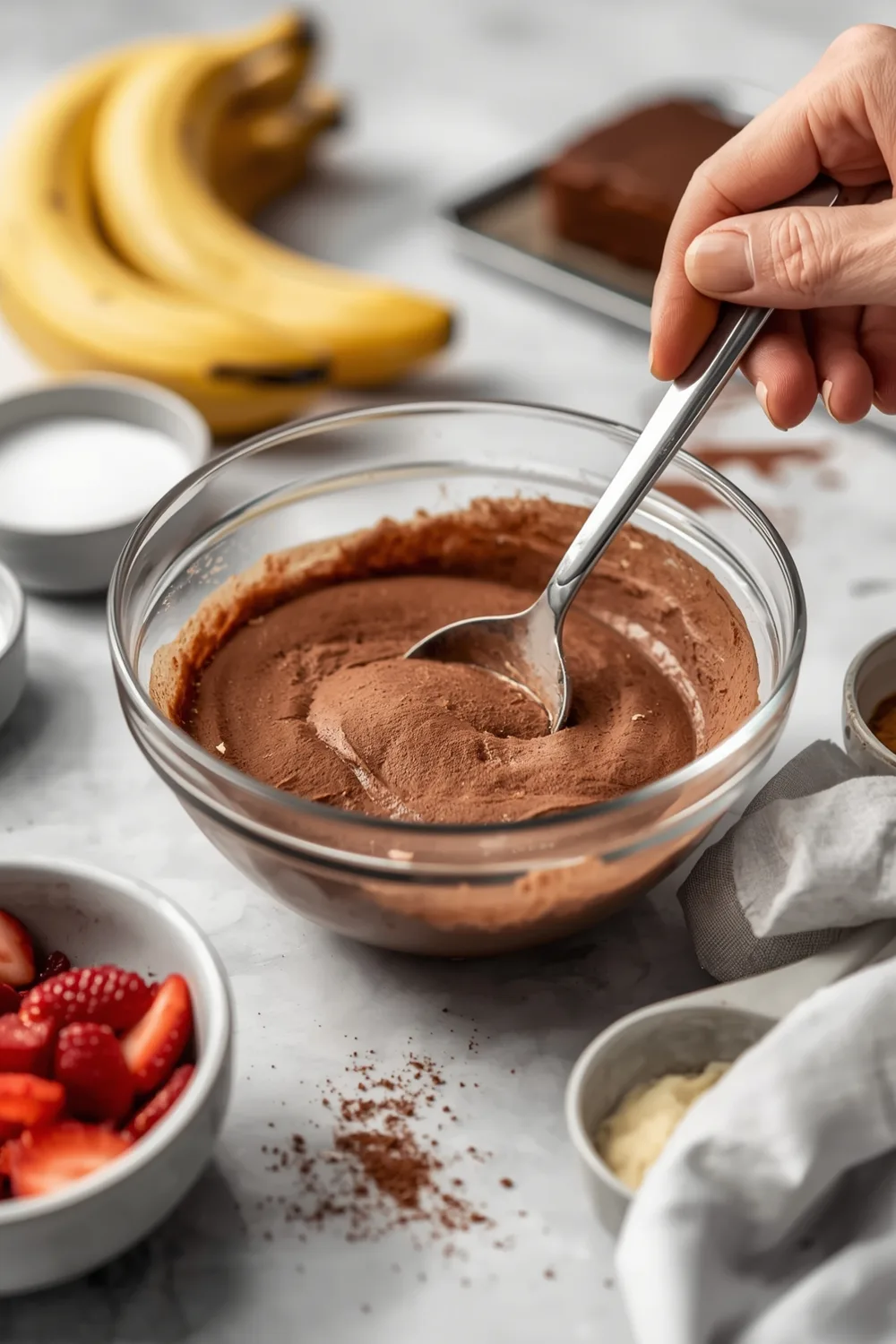 Easy Fudgy Chocolate Banana Cake with Cocoa Frosting