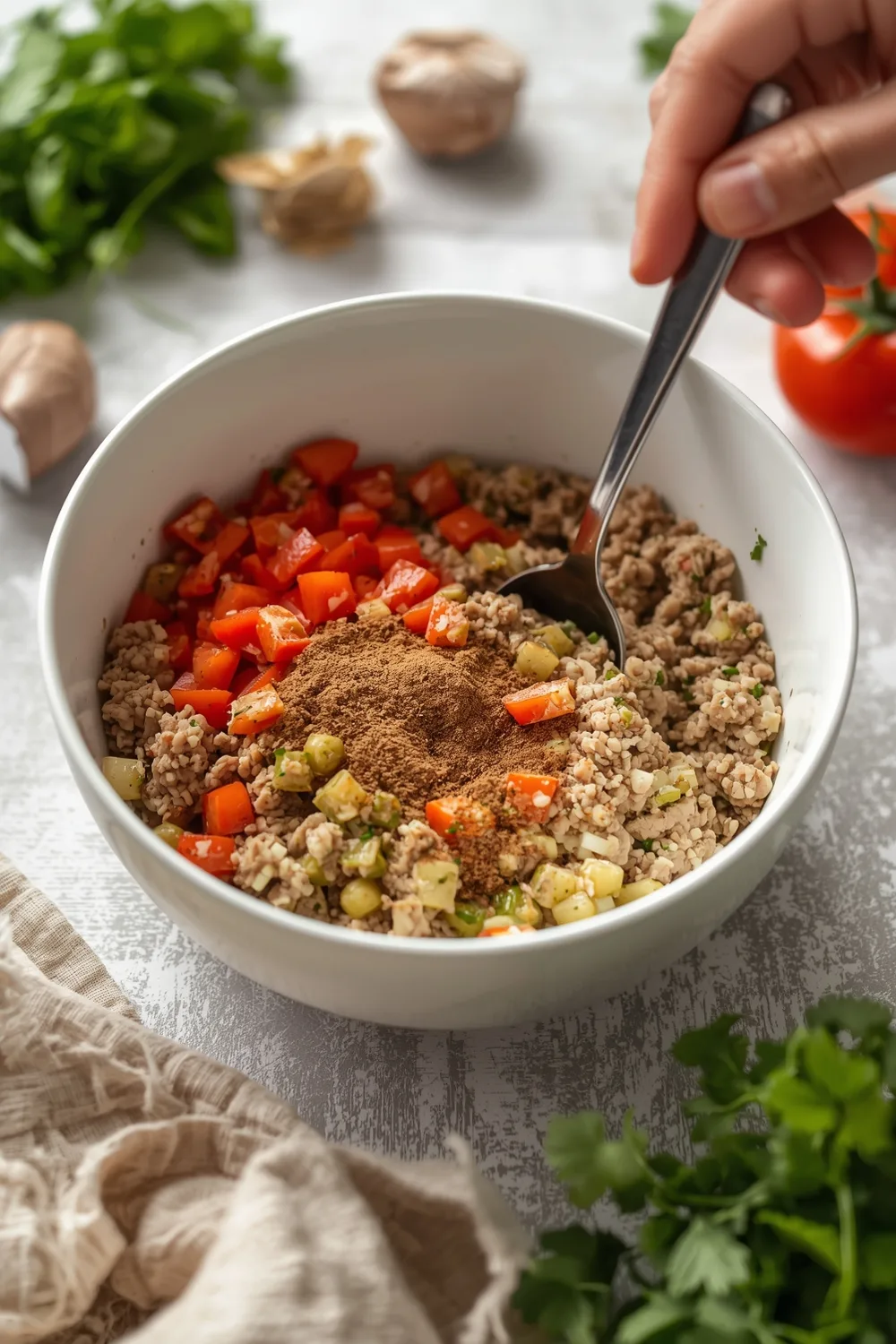 Healthy Ground Chicken Skillet with Veggies