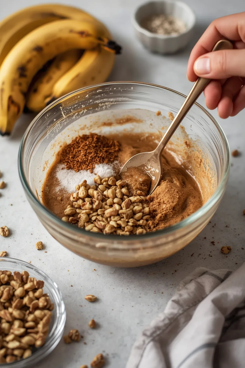 Easy Banana Walnut Coffee Cake from Ripe Bananas