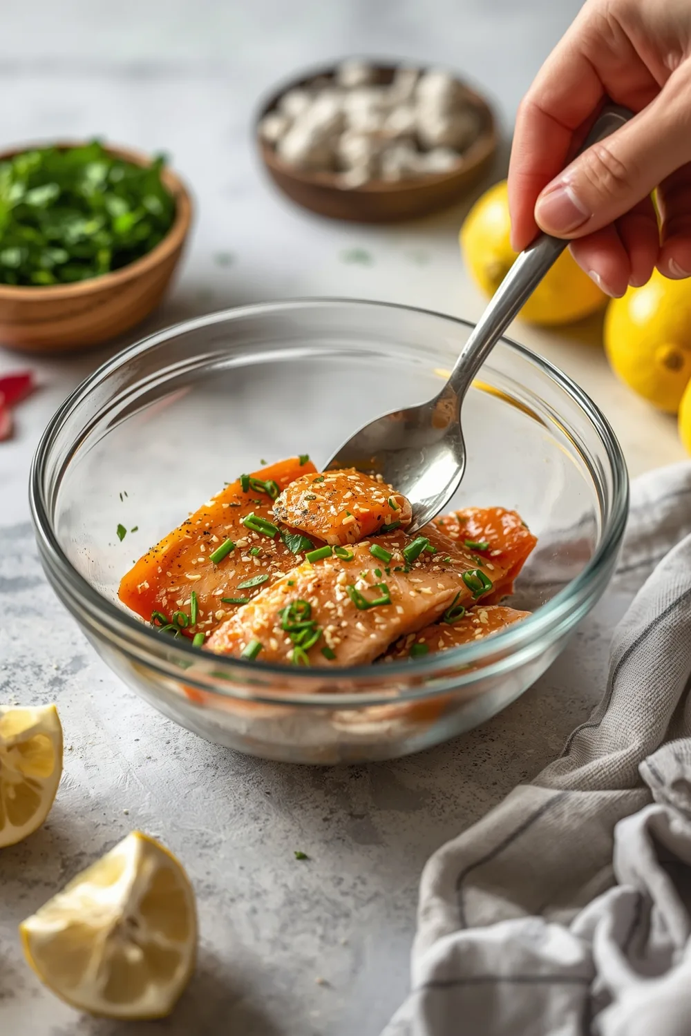 - Irresistible Healthy Air Fryer Lemon Garlic Salmon Dinner in 20 Minutes 2 Healthy Air Fryer Lemon Garlic Salmon Dinner