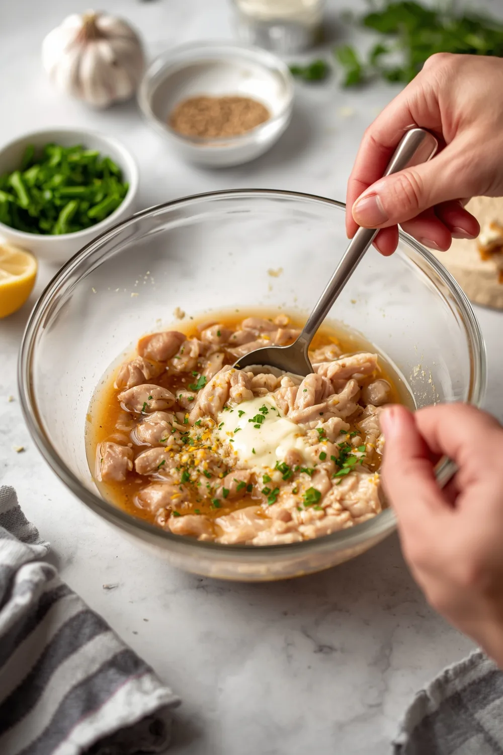 Easy 4 Ingredient Lemon Garlic Chicken Skillet