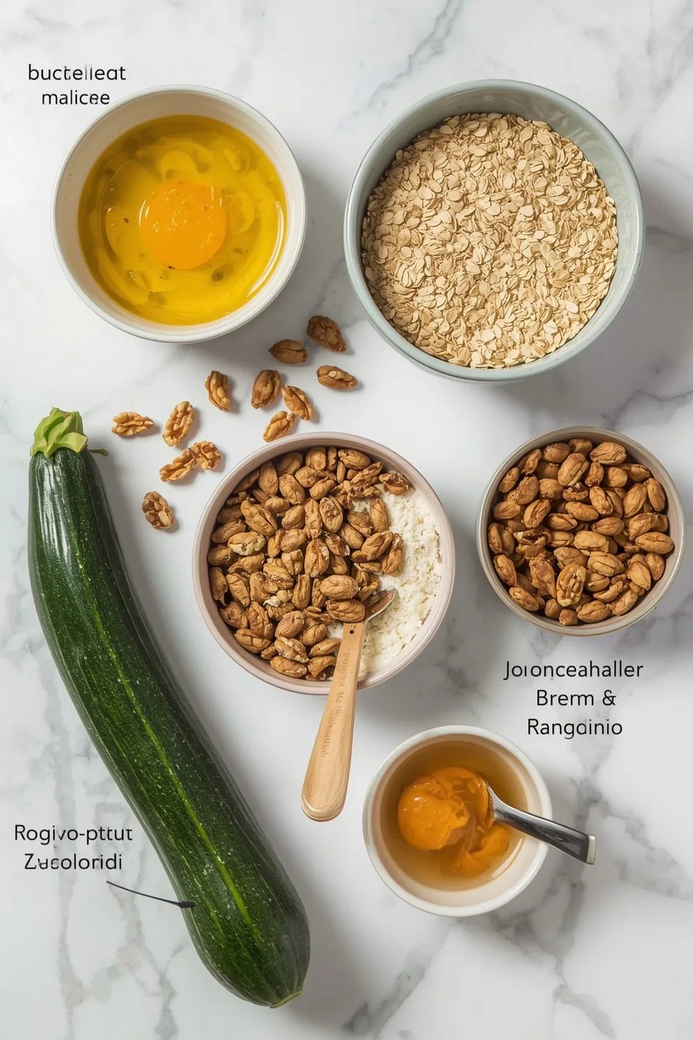 Moist Healthy Zucchini Bread with Oats and Walnuts