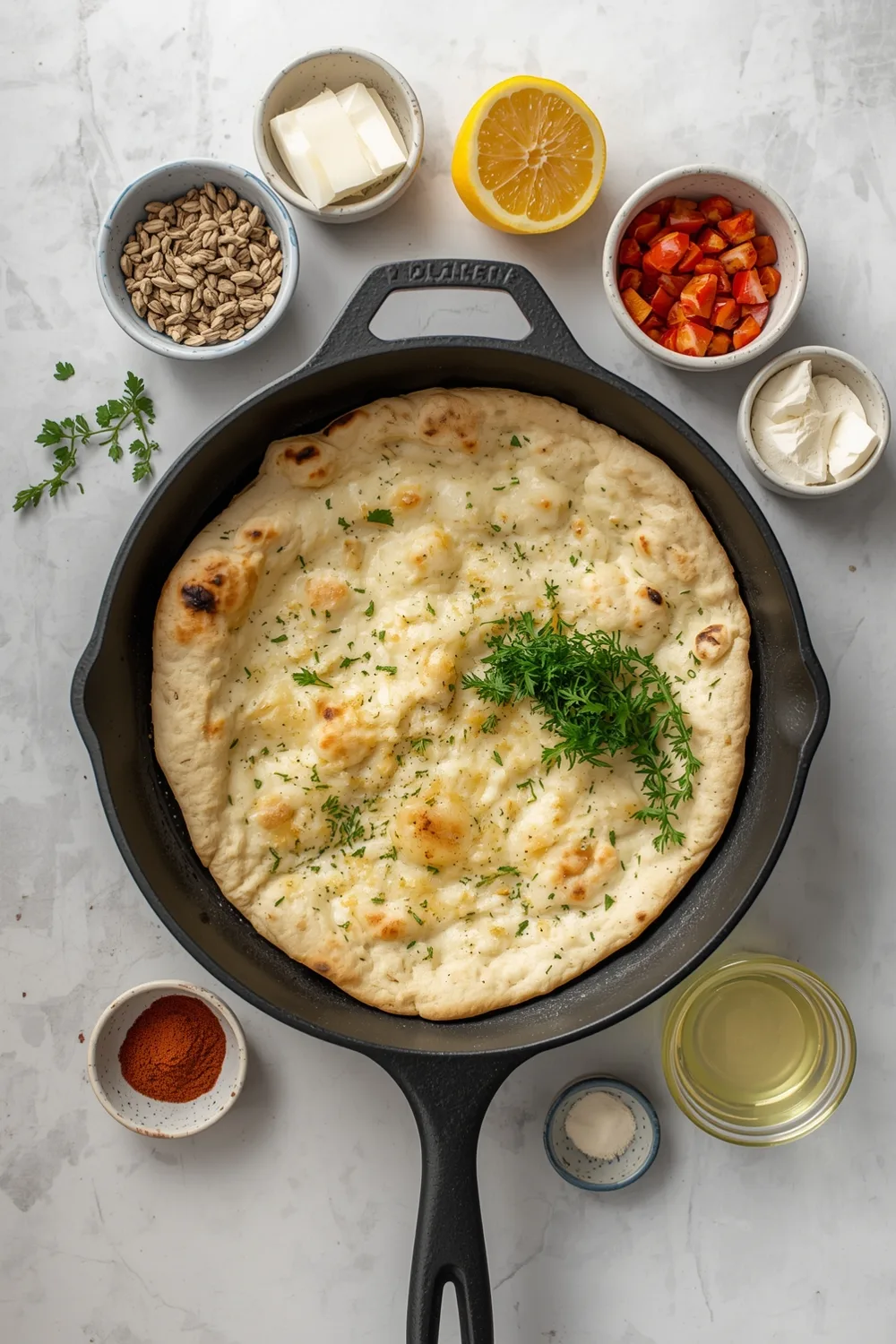 Irresistible Easy Garlic Naan Bread Recipe in Just 30 Minutes 1 Easy Homemade Garlic Naan Bread in Skillet Recipe