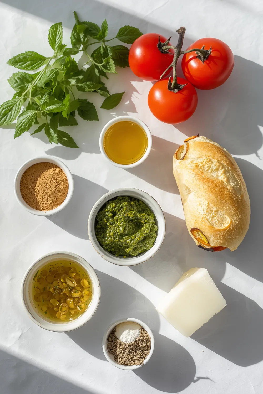 Easy Cheesy Pesto Stuffed Bread Rolls