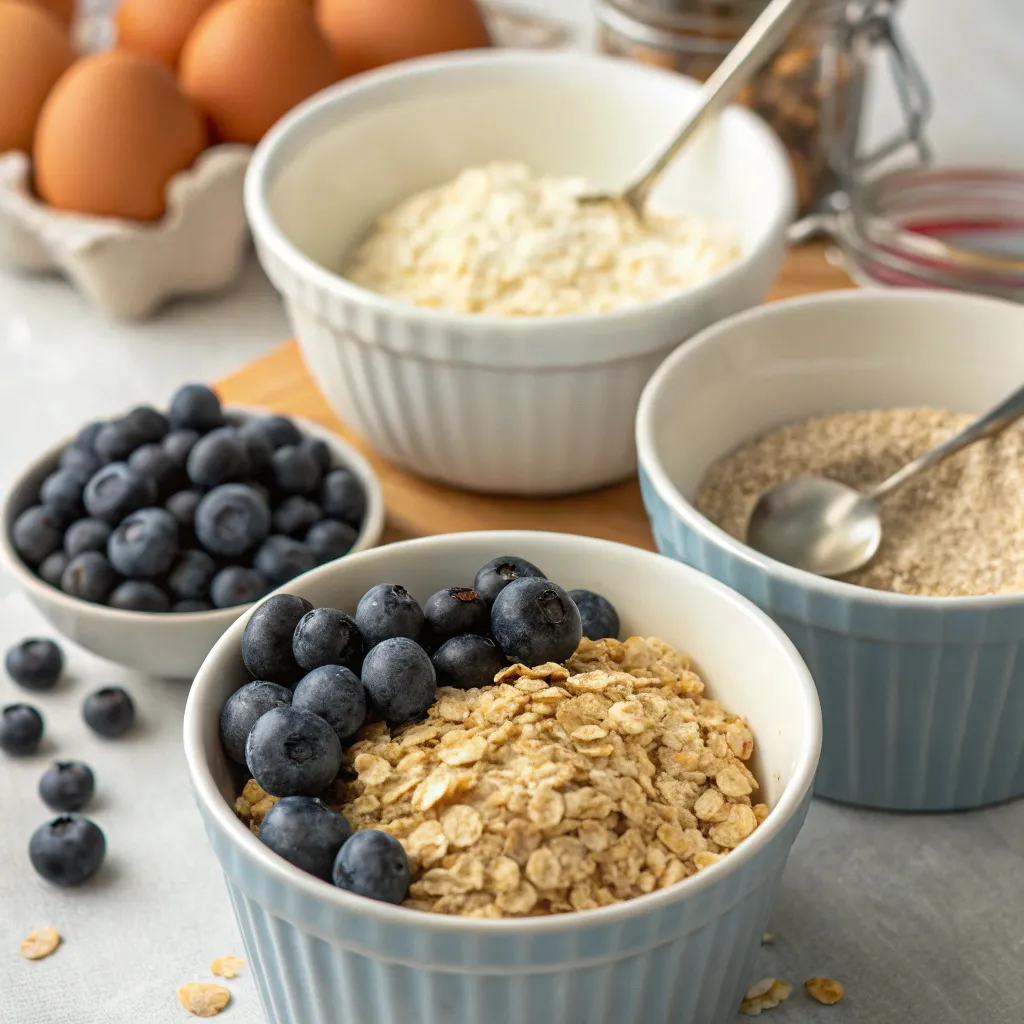 3-Ingredient Blueberry Oat Muffins