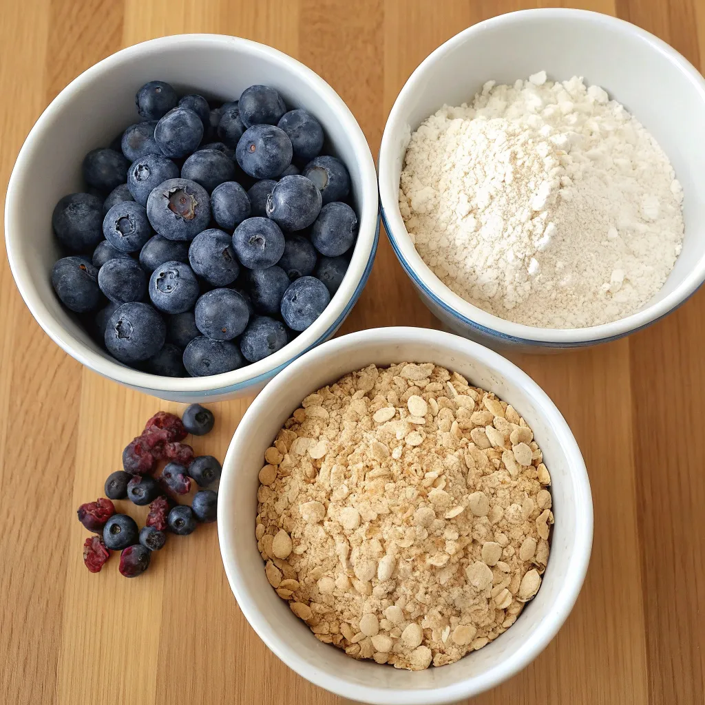 3-Ingredient Blueberry Oat Muffins