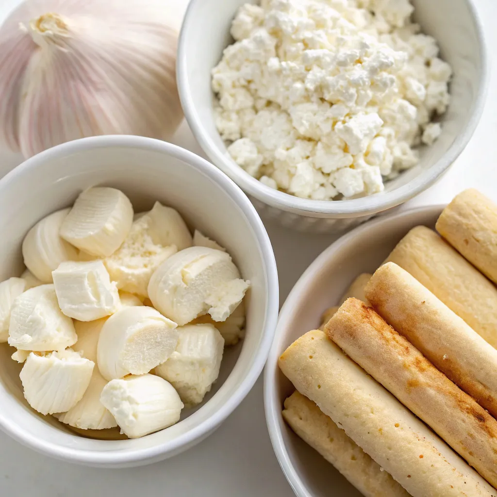 3-Ingredient Cottage Cheese Garlic Breadsticks