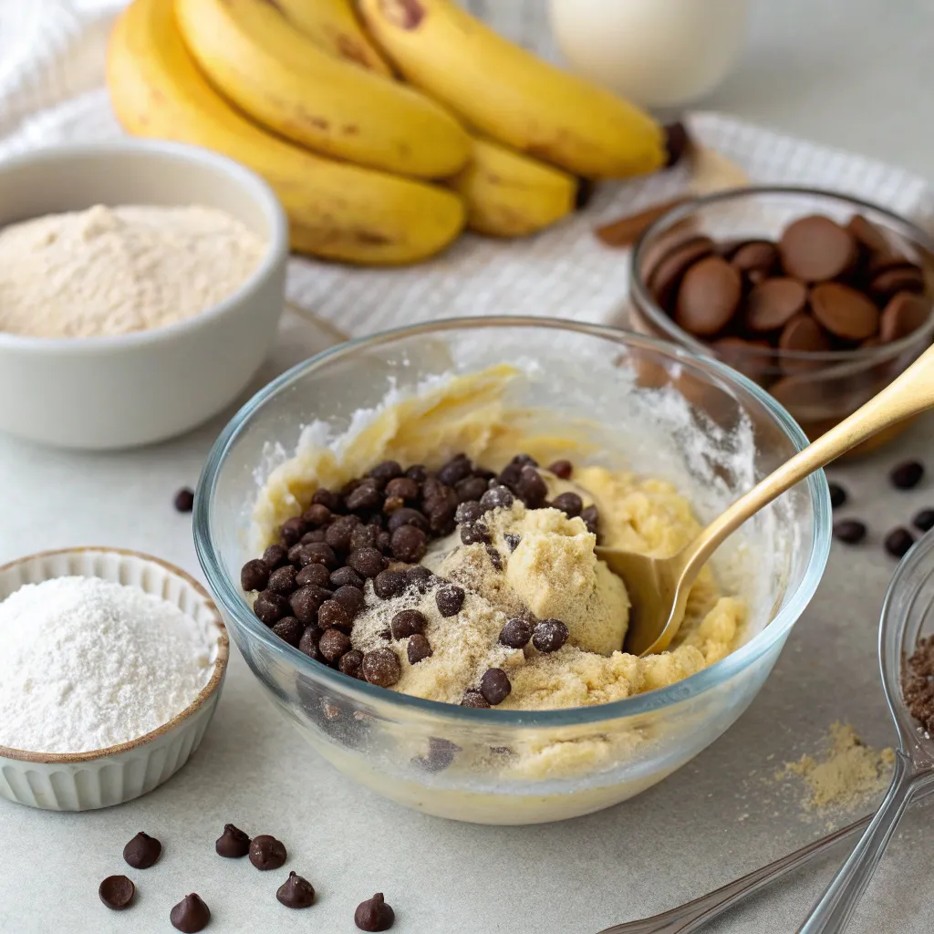 4-Ingredient Banana Chocolate Chip Cup Cake
