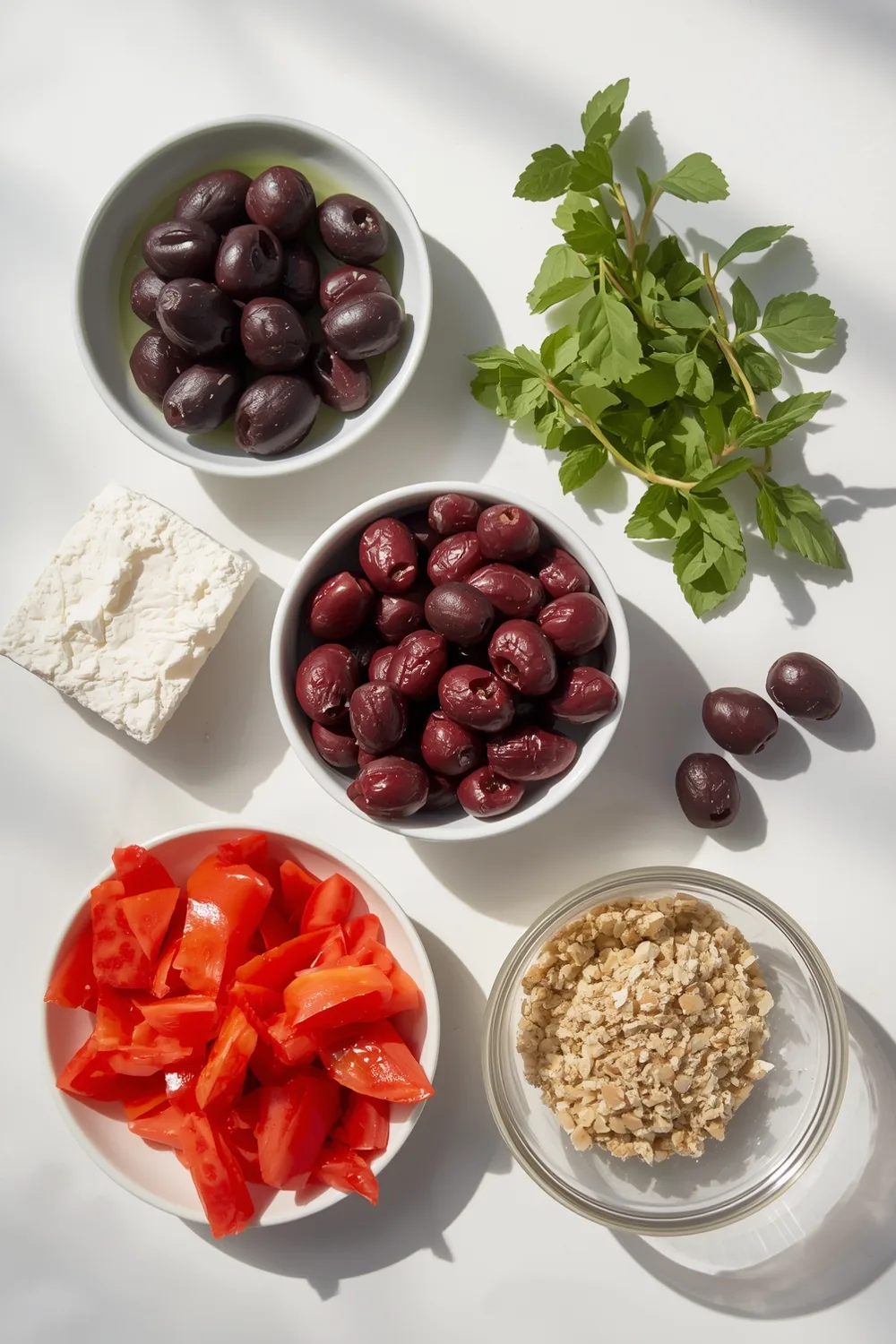Easy Mediterranean Greek Salad with Feta and Olives Recipe