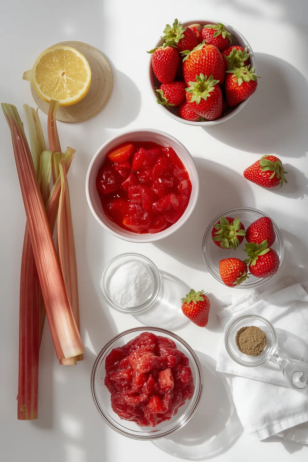Easy Rhubarb Compote with Fresh Strawberries Recipe