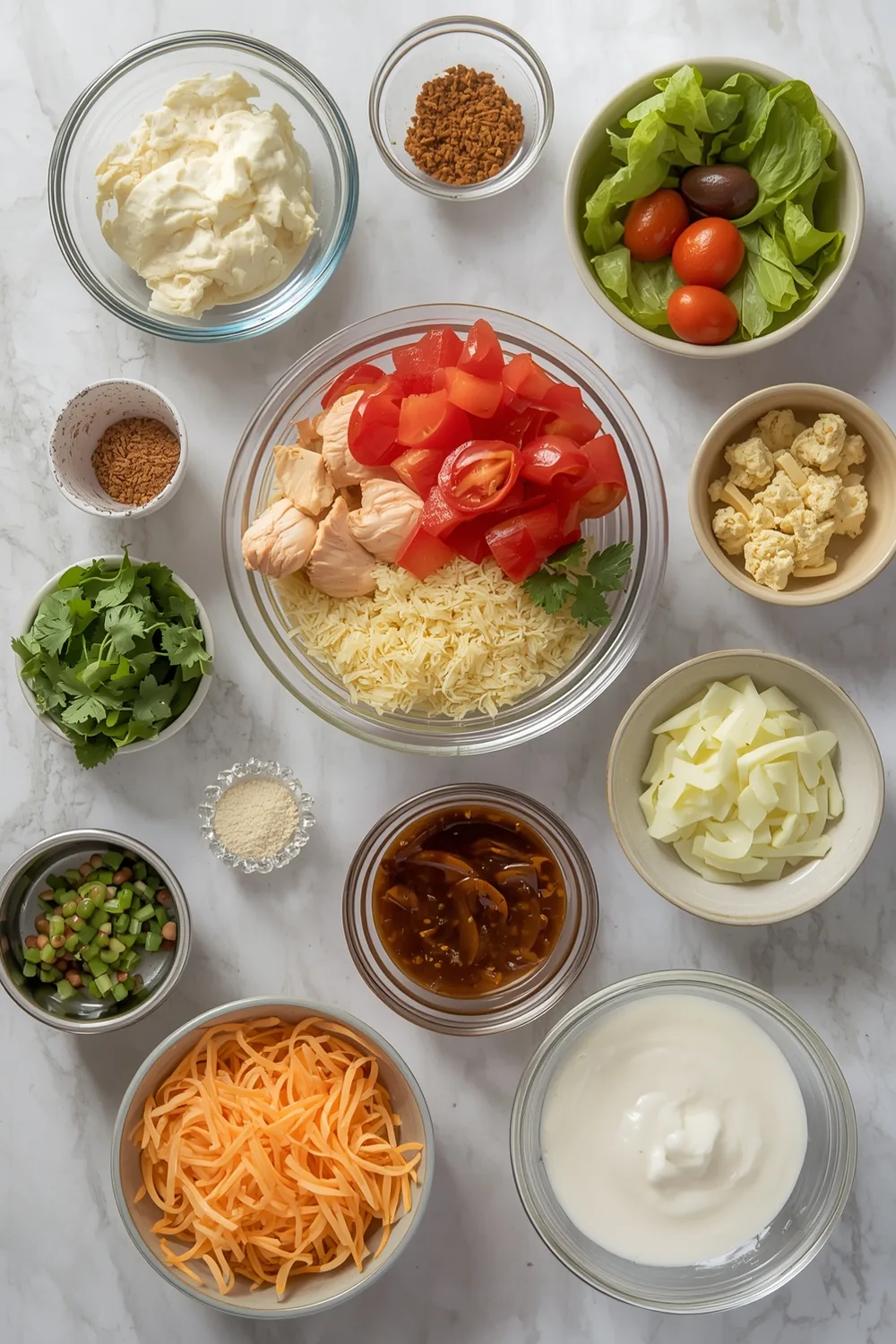 Easy Healthy Chicken Burrito Bowls with Fresh Toppings Recipe