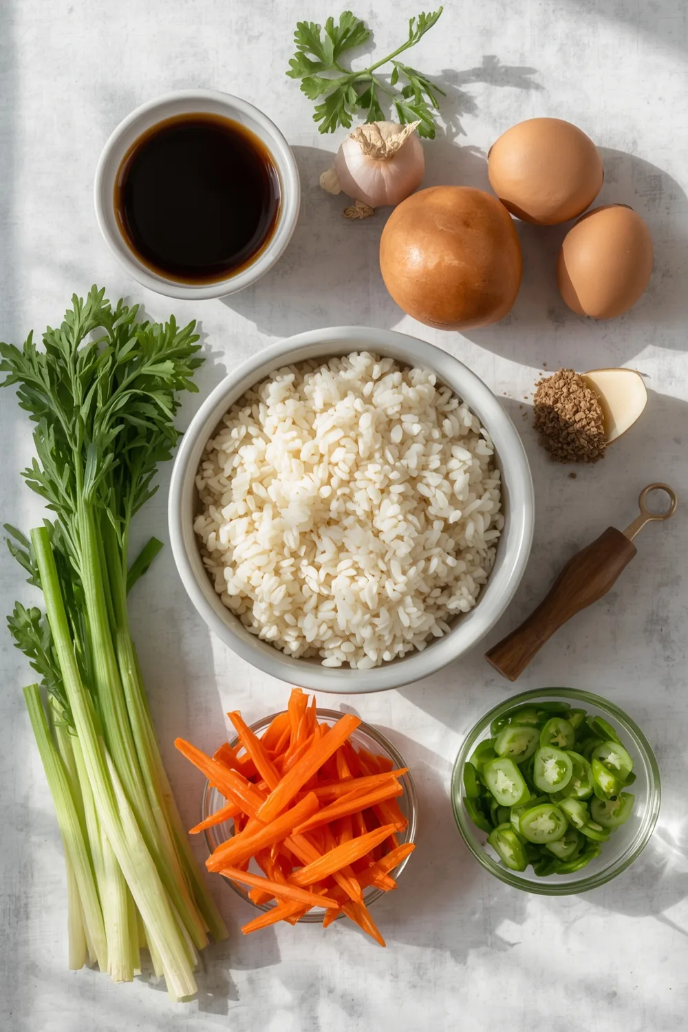 Easy Vegetable Stir Fry with Rice and Soy Sauce Recipe