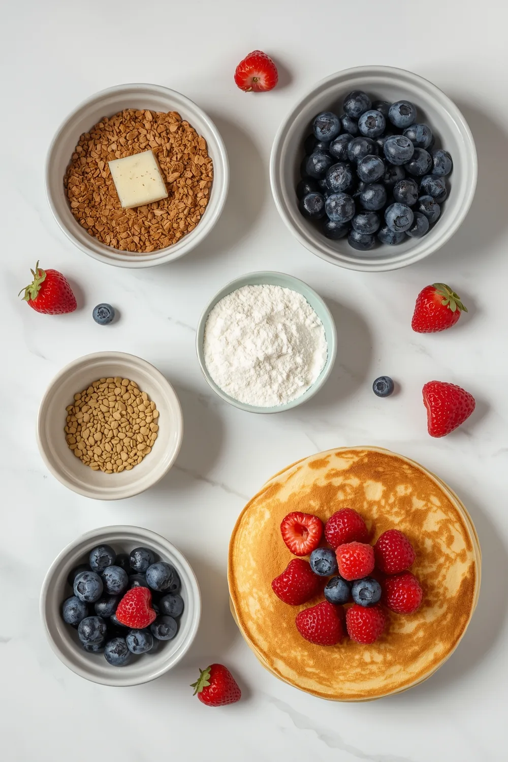 Easy Fluffy Blueberry Pancakes with Fresh Berries