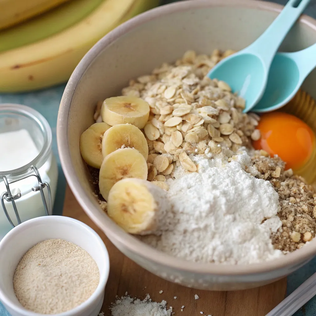 Banana Oat Crumb Muffins