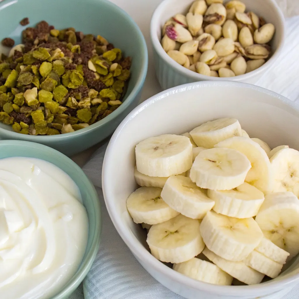 Banana Pistachio Yogurt Squares
