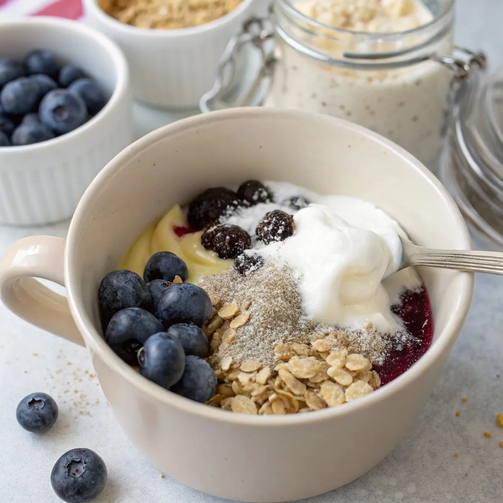 Blueberry Yogurt Oat Bake