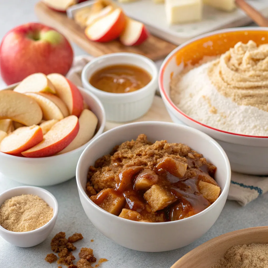 Caramel Apple Cinnamon Roll Dump Cake