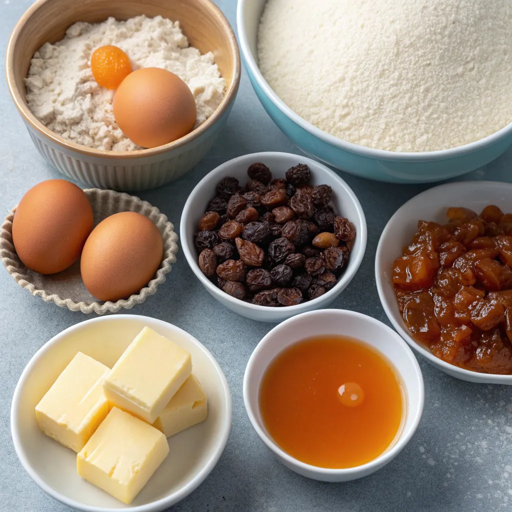 Caramel Bread Cake with Raisins