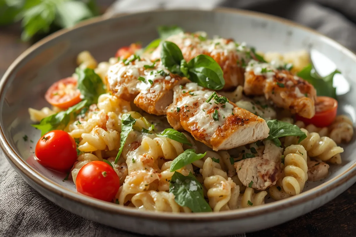 Chicken Caesar Pasta Salad – Easy Spring Pasta Salad