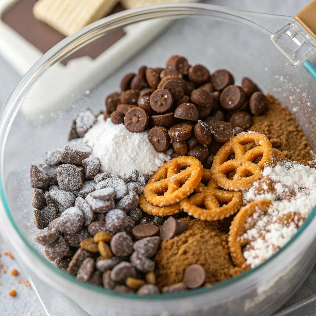 Insanely Delicious 6-Ingredient Chocolate Muddy Buddy Cookies (No-Bake Magic!) 8 Chocolate Muddy Buddy Cookies