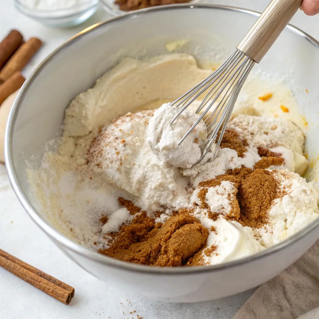 Cinnamon Roll Greek Yogurt Blondies
