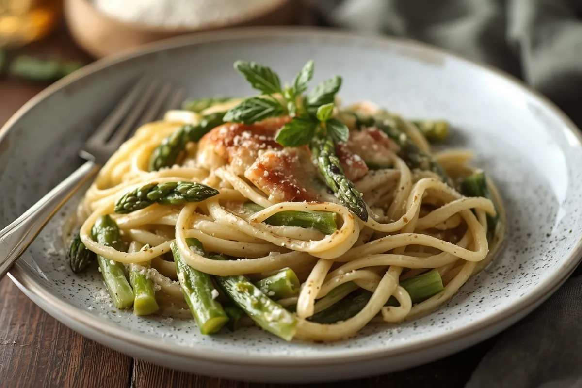 Irresistible Creamy Asparagus Pasta: Easy 4-Serving Recipe 3 Creamy Asparagus Pasta – Easy Spring Pasta Recipe