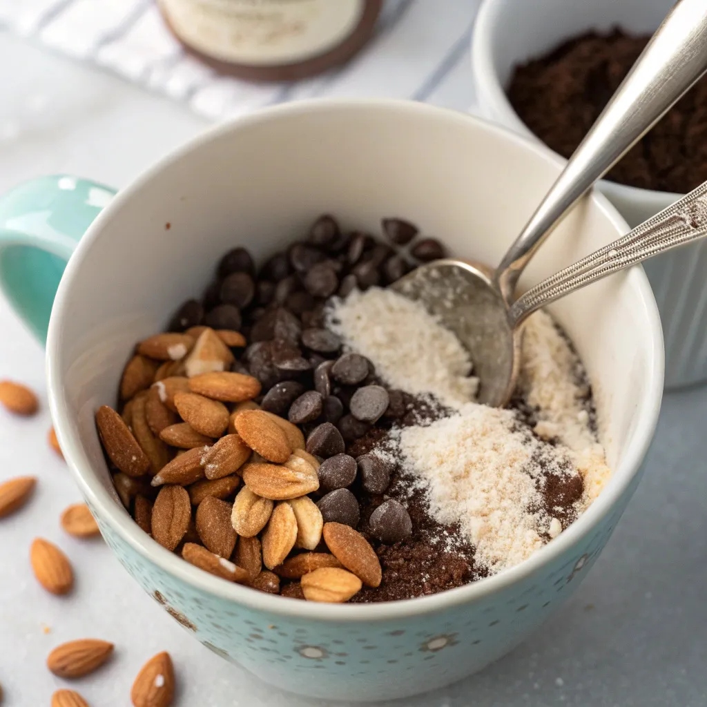 Dark Chocolate & Sea Salt Almond Mug Cake