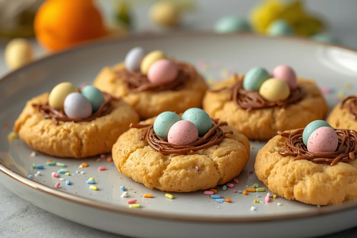 Easter Chocolate Nest Cookies