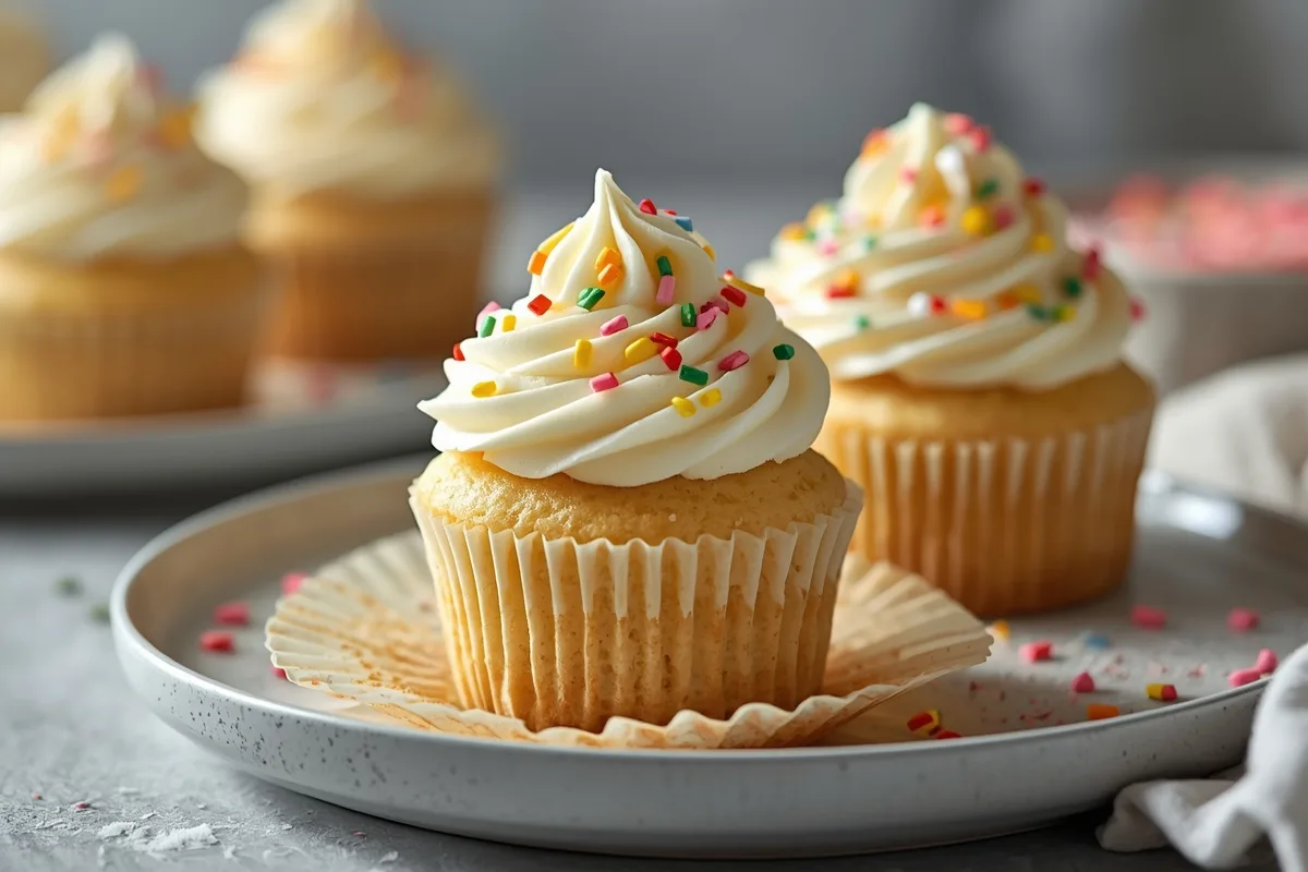 Spring Confetti Cupcakes