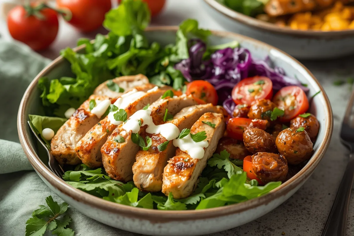 Delicious Easy Greek Chicken Meal Prep Bowls – 4 Servings 3 Greek Chicken Meal Prep Bowls – Healthy High Protein Lunch