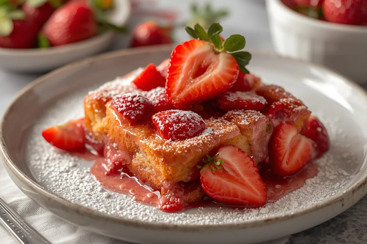 Strawberry French Toast Casserole – Easy Mother's Day Brunch