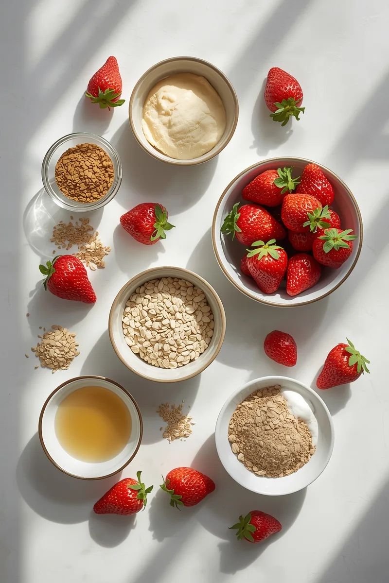 Strawberry Oatmeal Bars – Healthy Strawberry Dessert