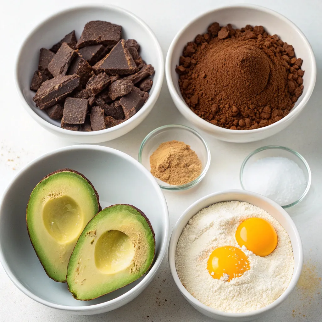 Fudgy Avocado & Cacao Green-Center Brownies