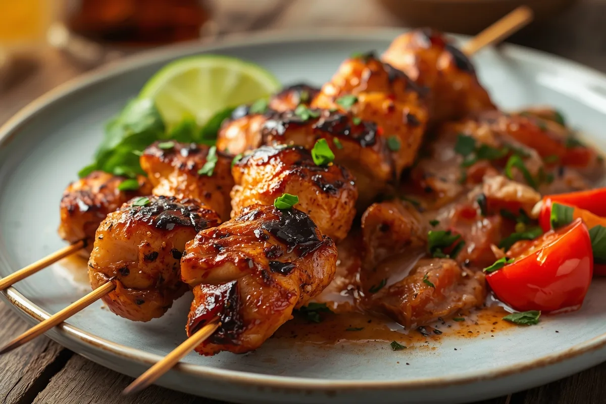 Irresistible Grilled Chicken Skewers: Easy Summer Delight (6 Servings) 3 Grilled Chicken Skewers – Easy BBQ Recipe