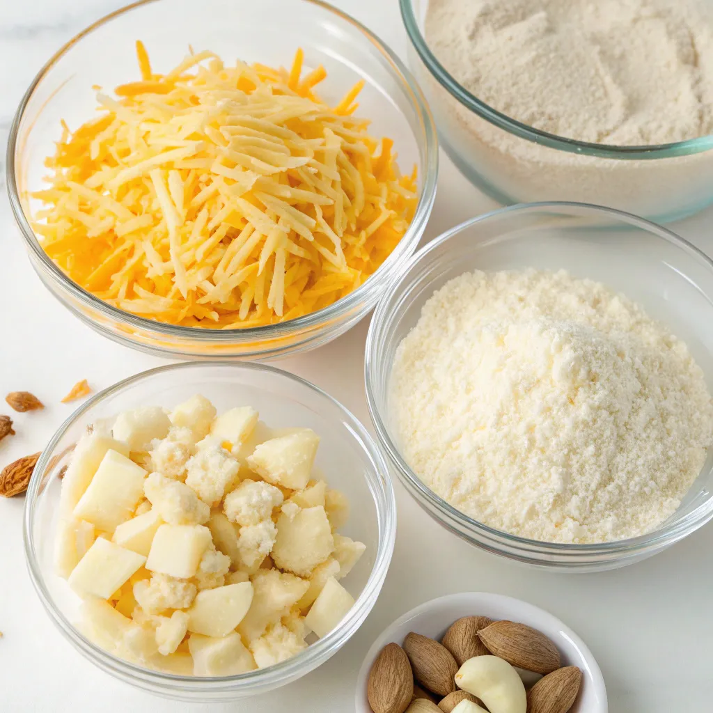 Keto Cheddar Garlic Biscuits