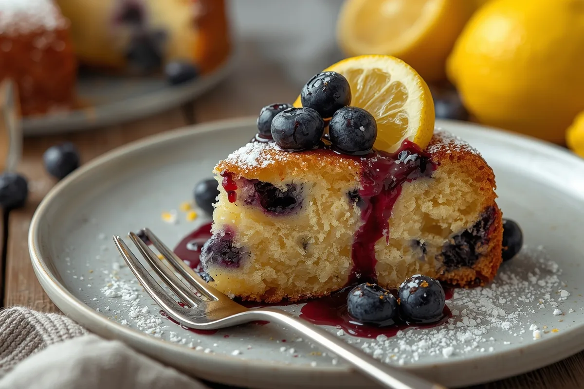 Irresistible Lemon Blueberry Cake: The Ultimate Summer Delight (10 Servings) 3 Lemon Blueberry Cake