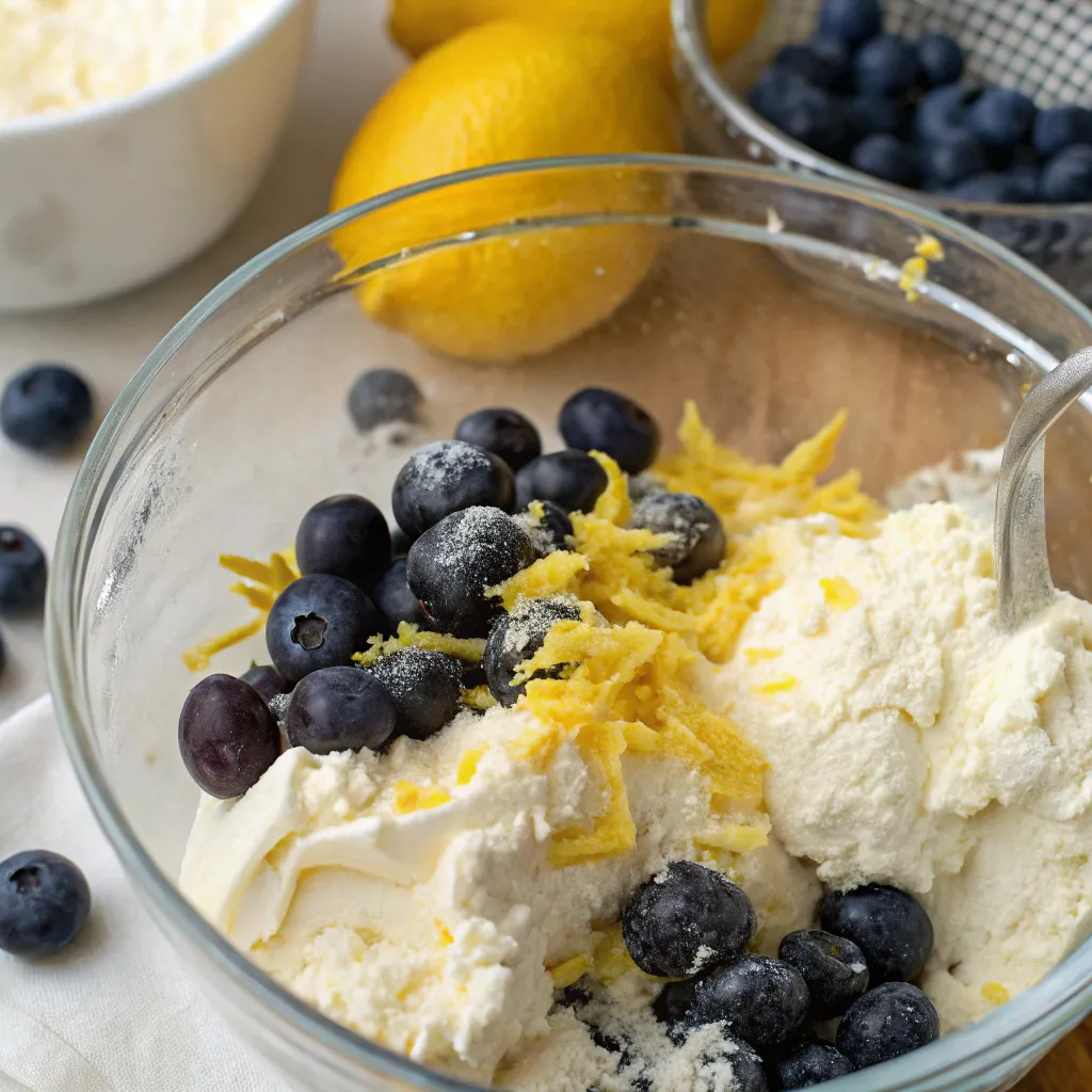 Lemon Blueberry Ricotta Tea Cake