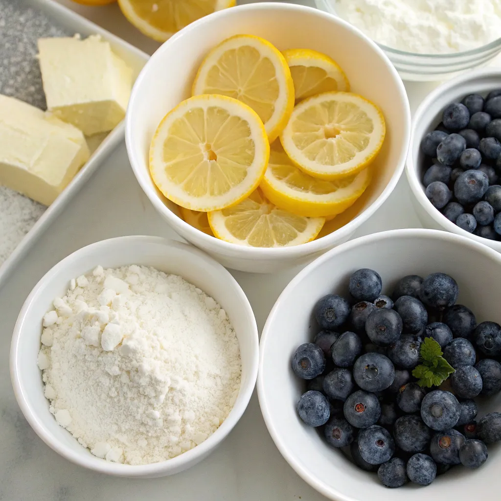 Lemon Blueberry Ricotta Tea Cake