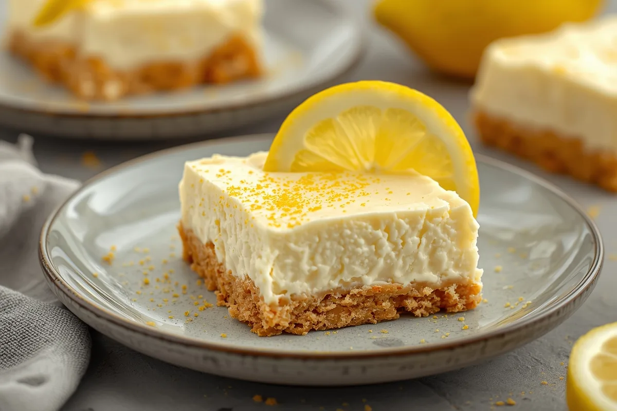 Lemon Cheesecake Bars – Creamy Lemon Dessert