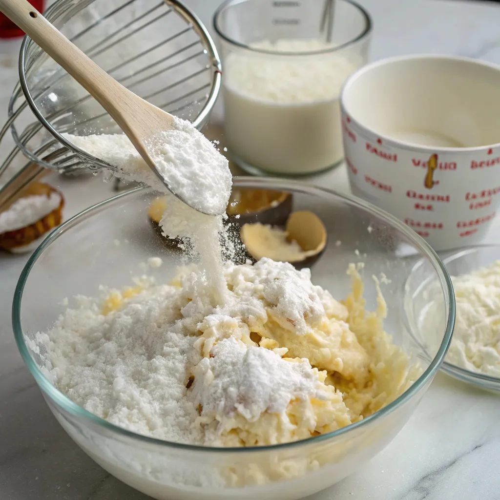 Coconut Cake with Condensed Milk Layer