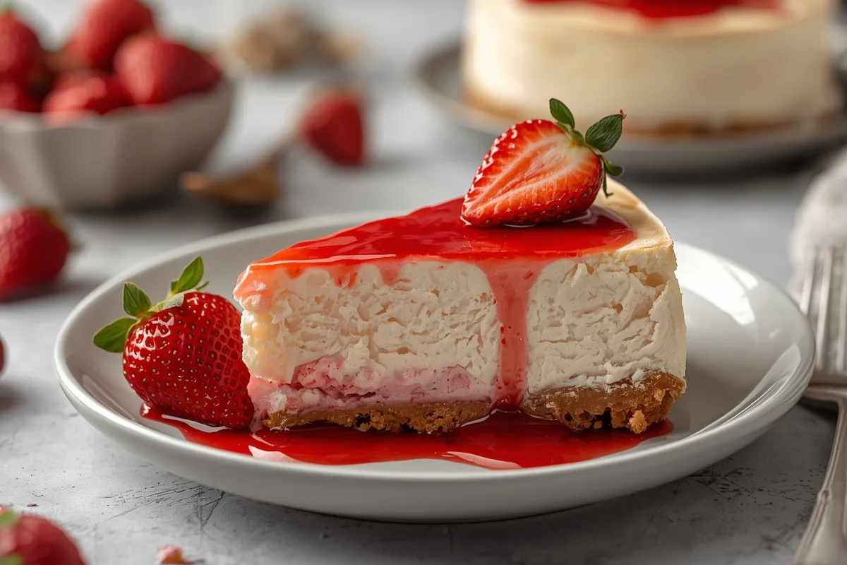 No Bake Strawberry Cheesecake – Easy Spring Dessert