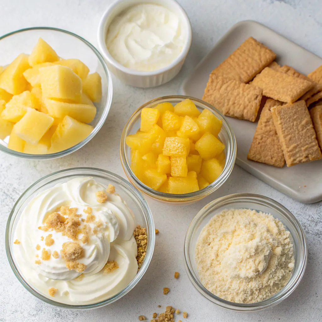 No-Bake Pineapple Cream Dessert – Easy Tropical Cheesecake Bars 7 No-bake Pineapple Cream Dessert