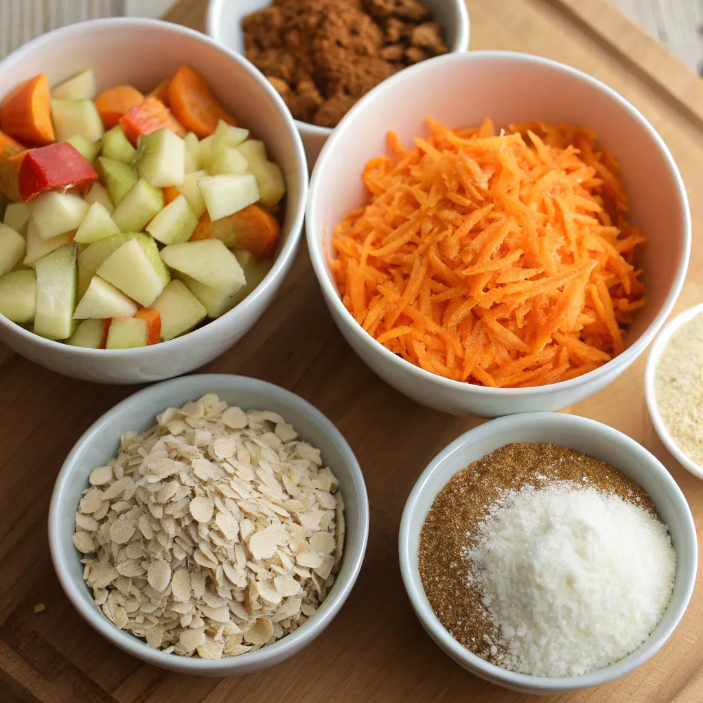 Oatmeal Carrot and Apple Cake