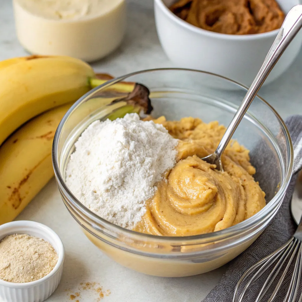 Peanut Butter Greek Yogurt Banana Muffins