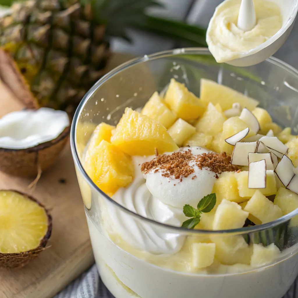 Heavenly Pineapple Coconut Delight: 5 Powerful Reasons This No-Bake Dessert Is Pure Tropical Bliss 8 Pineapple Coconut Delight