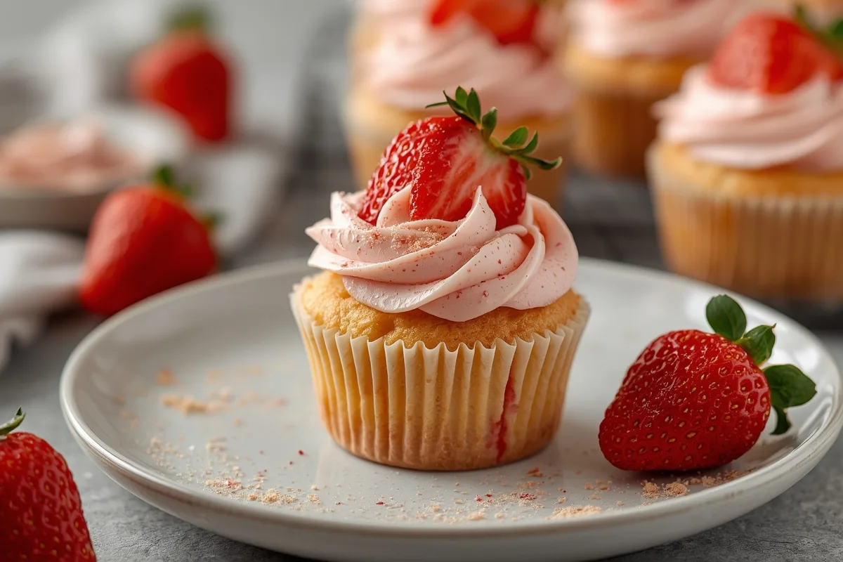 Fresh Strawberry Cupcakes