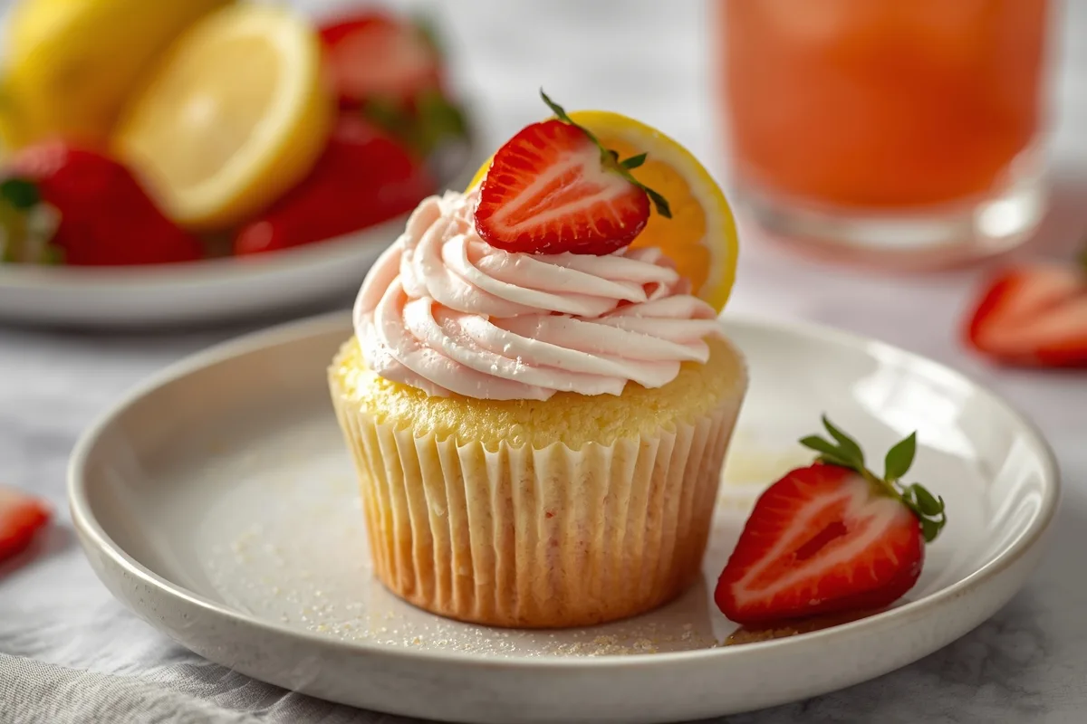 Strawberry Lemonade Cupcakes