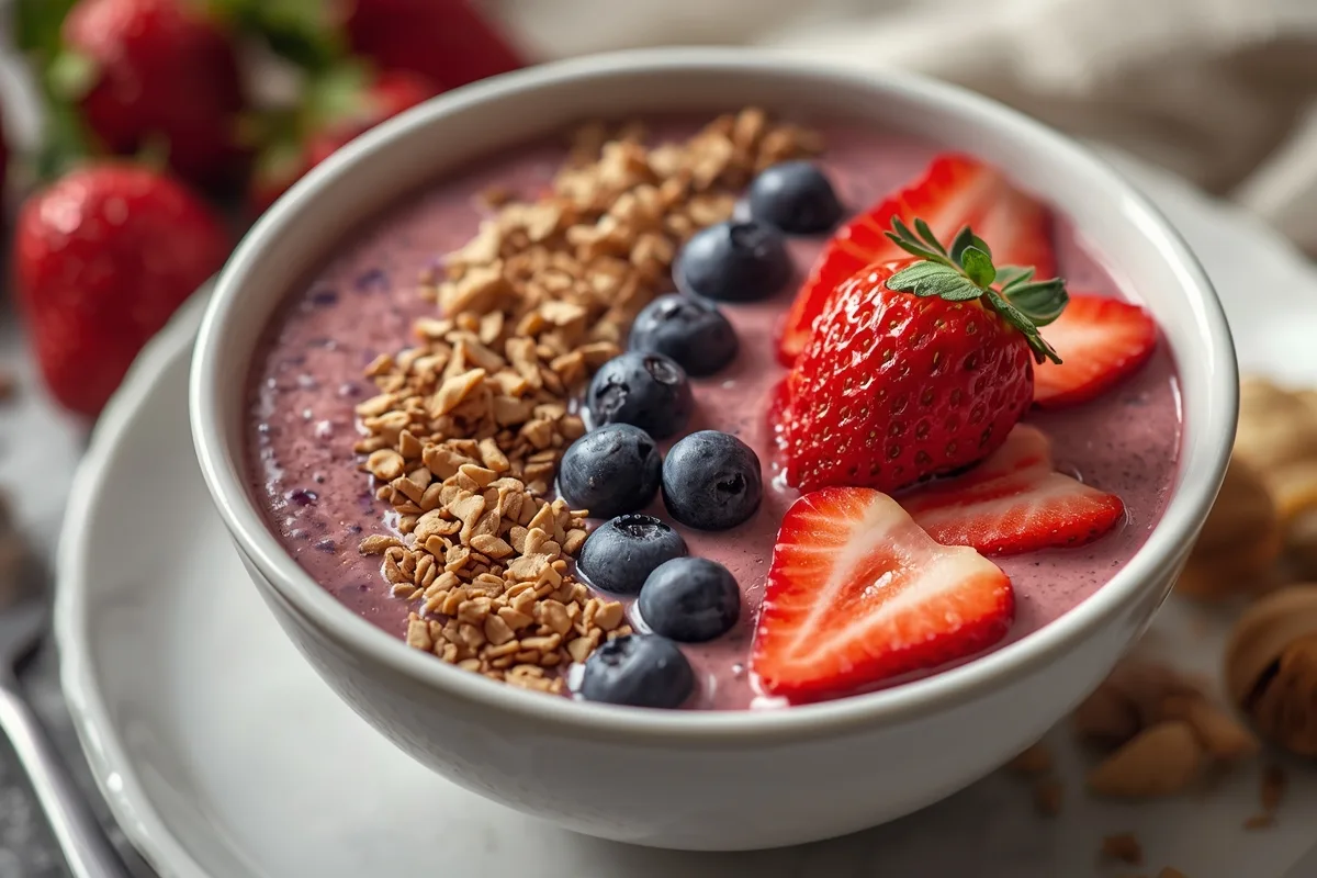 Strawberry Banana Smoothie Bowl – Healthy Breakfast Idea